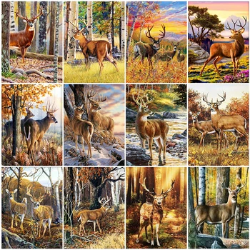 

Evershine Diamond Embroidery Animals 5D DIY Diamond Painting Deer Full Square Rhinestone Picture Crafts Kit Home Decoration