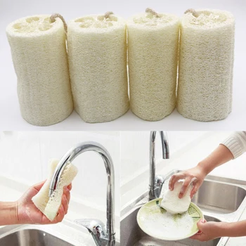 1pc Loofah Sponge Dishwashing Spone Body Washclothes Eco Friendly Household Cleaning Products Bathroom Kitchen Accesories 1