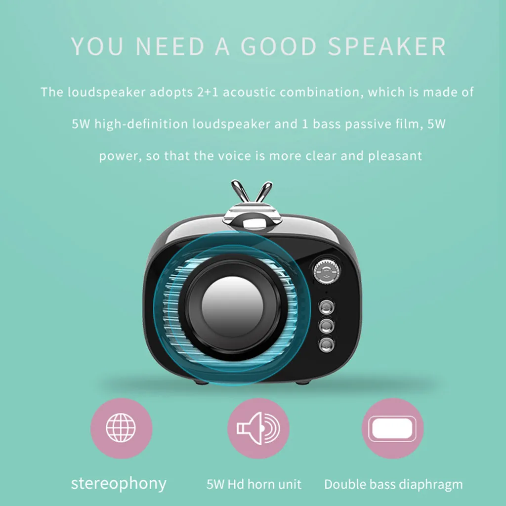 Bluetooth колонка, Bluetooth колонка, портативная Мини Беспроводная колонка, музыкальный проигрыватель, звук, пластик, металл, F808
