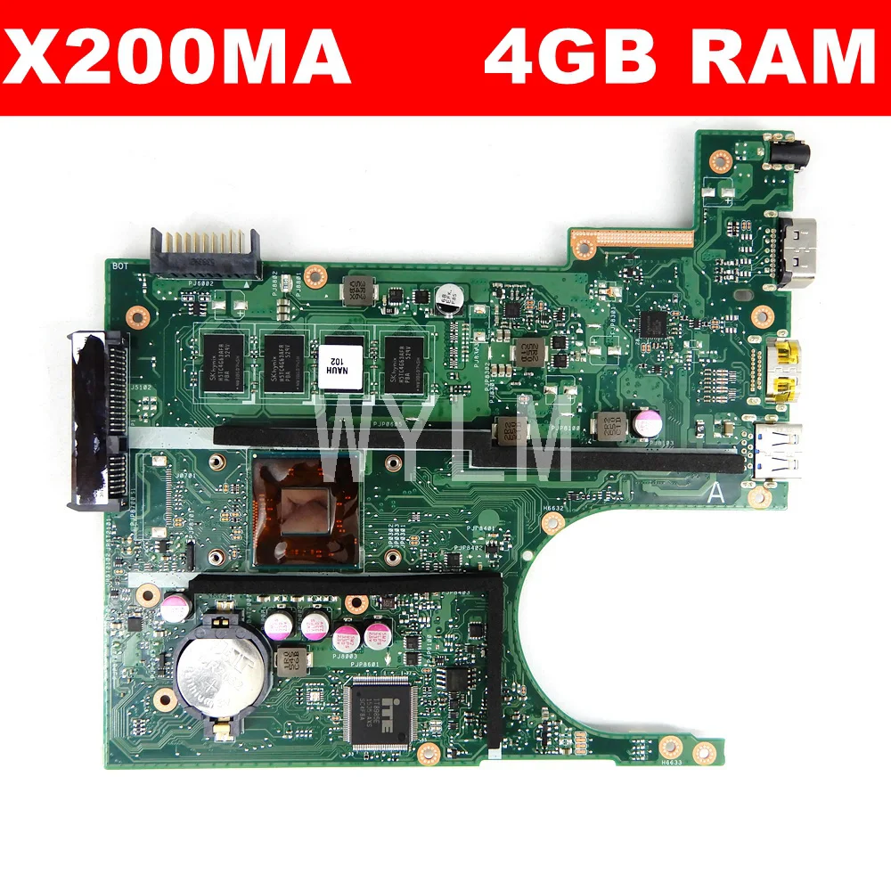 Материнская плата для ноутбука X200MA N2815/N2830/N2840 CPU 4 Гб RAM ASUS F200MA F200M X200M 100%