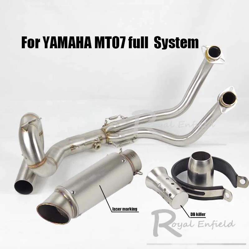 MT-07 07 07 мотоцикла глушитель выхлопной трубы Полный Системы для Yamaha MT-07 FZ-07 MT07 FZ07 MT FZ 07 - Цвет: 3