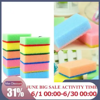 

1pcs Colored Sponge Scouring Pads Kitchen Sponges Cleaner Sponges Cleaning Household Color Dish Tool Random Wash A1P1