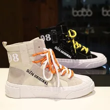 Новинка; сезон осень-зима; высокая обувь; модная женская обувь; нескользящая спортивная обувь; дышащая обувь для отдыха на плоской подошве; износостойкая J2-08