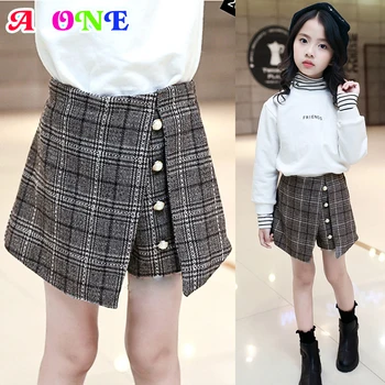

girls skirts baby girls tutu skirt Autumn Winter fashion brand classic plaid toddler girl winter clothes 3T to 14T years