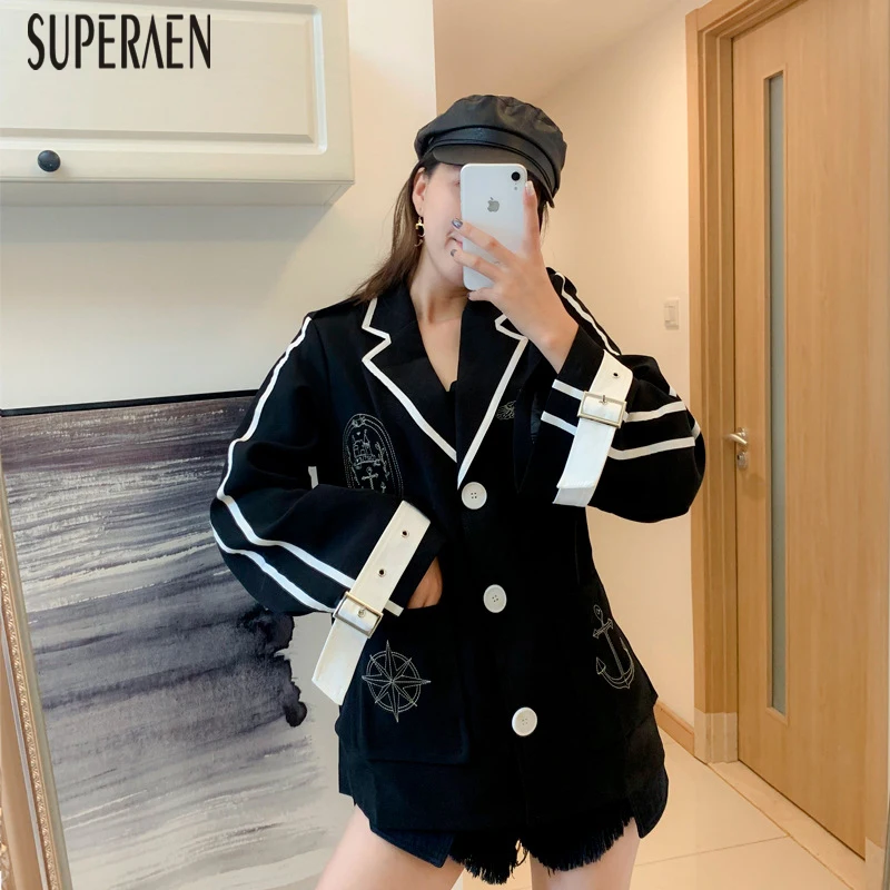 SuperAen корейский стиль костюм куртки для женщин Весна и Осень новинка женские куртки повседневная Хлопковая женская одежда