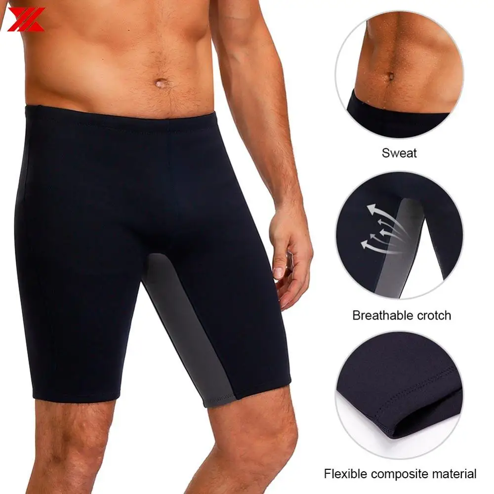 HEXIN Men/’S Sauna Exercise Neoprene Pants for Athletic Gym Weight Loss Fat Bruing Body Shorts