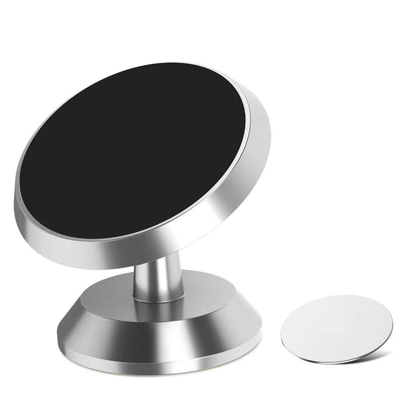 Серебристый Super Magnet Mini Magnetic Holder for Mobile Phone on Car Phone Stand Car Phone Holder Universal Car Dashboard Holder - Цвет: Серебристый