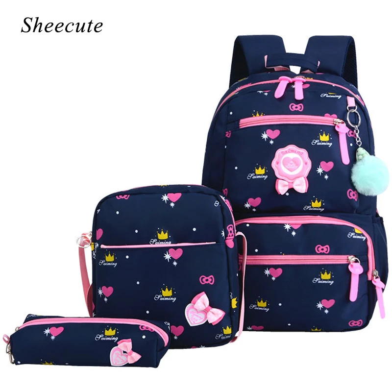 Conjunto de 3 unids/set de mochilas escolares para y niña, morrales escolares adolescentes, bolsas viaje, mochilas cruzadas para - AliExpress