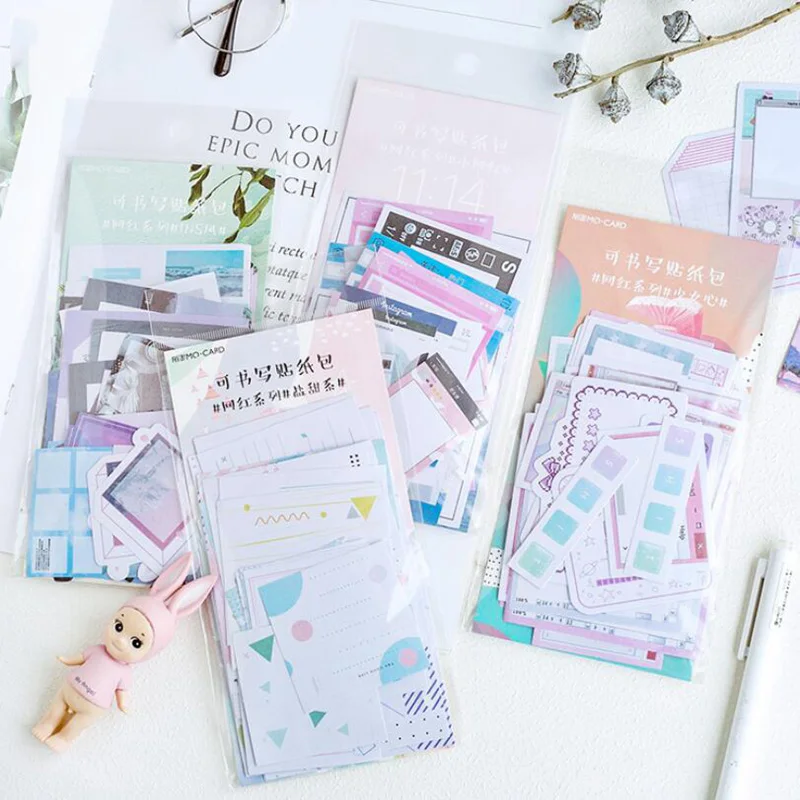 

45Pcs/pack Vintage Memories Writable Paper Sticker Decorative Stationery Craft Stickers Scrapbooking Diy Diary Album Stick Label