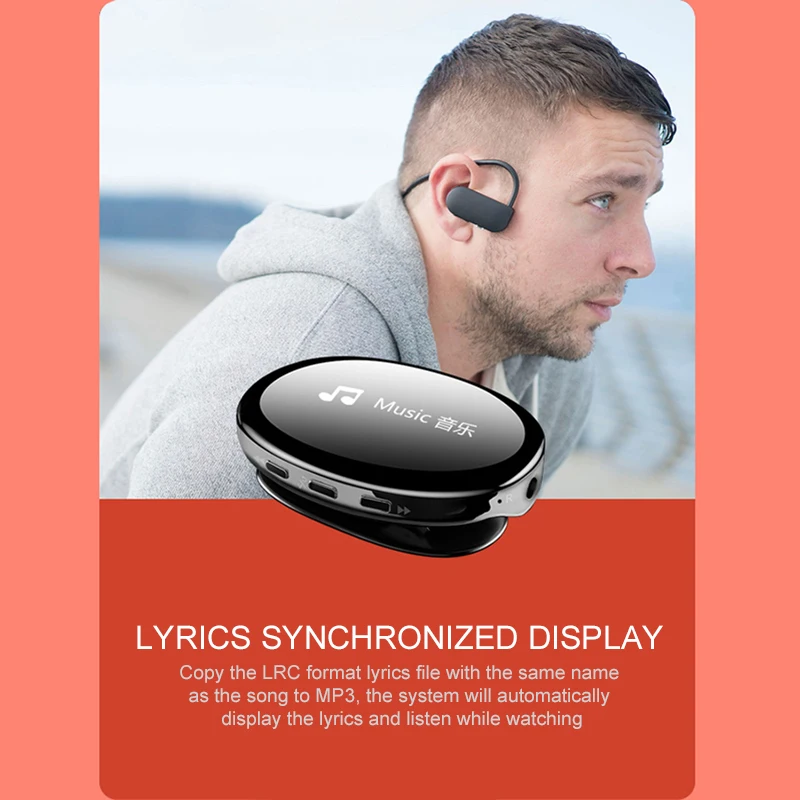 Powstro портативный Bluetooth 4,2 MP3-плеер с длительным временем ожидания без потерь шумоподавление воспроизведение музыки с 8G FM и запись