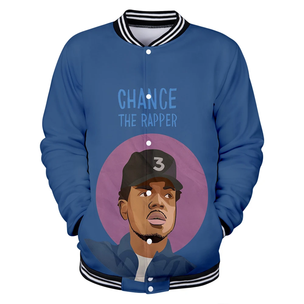 Chance The Rapper, хип-хоп, рэп, 3D, бейсбольная куртка для мужчин, новинка, популярный тренд, для мужчин/женщин, однобортная, весна, осень, бейсбольная куртка
