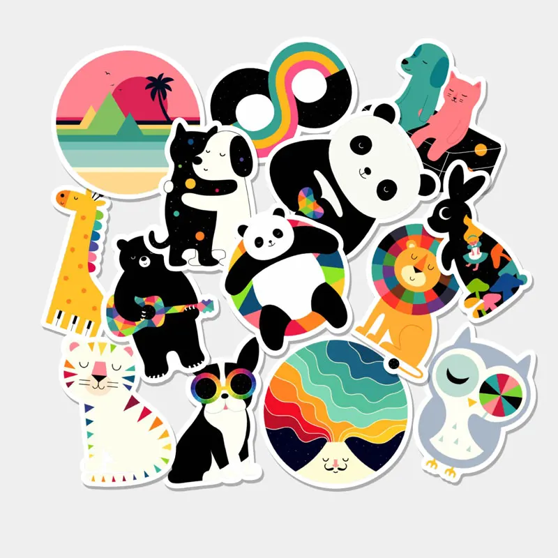 Cute panda stickers Kawaii Lovely Stickers DIY Diary Scrapbook Cartoon Sticker for Luggage Mobile Phone 3M Stickers 50 100 300 500 pieces of love heart stickers bronzing diy toys lovely kawaii seal label scrapbook stationery planner sticker