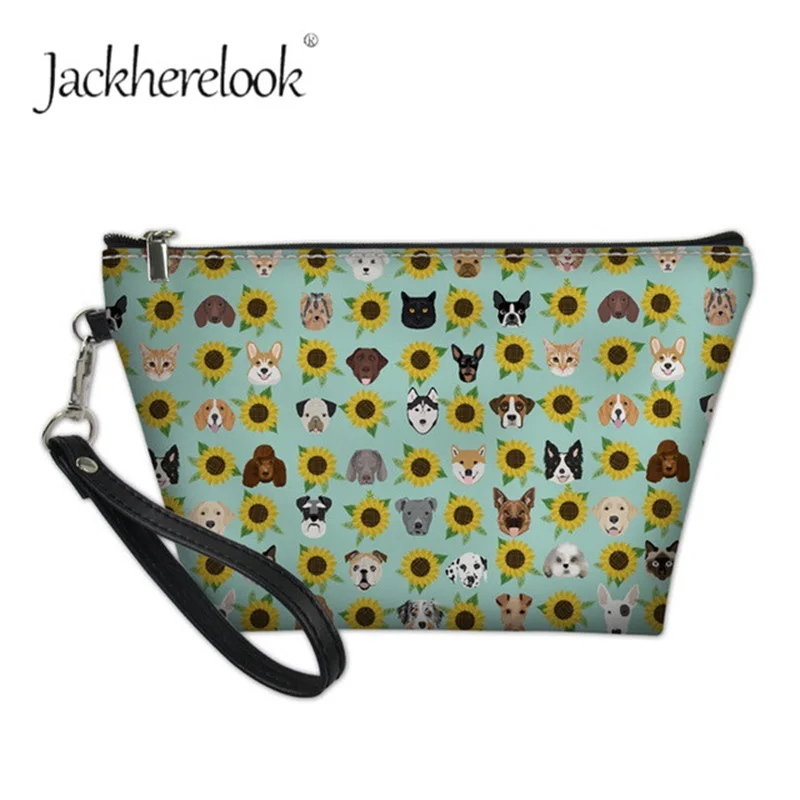 Jackherelook с рисунком из мультфильма «Щенячий патруль» и головоломка косметичка для путешествий, с изображением подсолнуха, органайзер, хранилище, сумочка, Make up Чехол функция косметички - Цвет: ZJZ584Z8