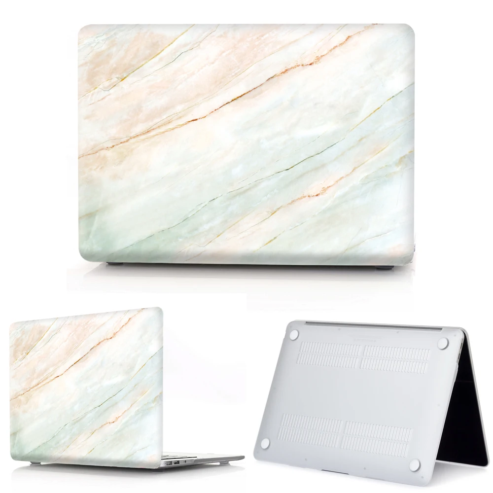 Мраморный Жесткий Чехол для ноутбука Macbook Touch ID Air 13 Pro retina 12 13 15 сенсорный экран для Macbook Air 13+ чехол для клавиатуры - Цвет: S15