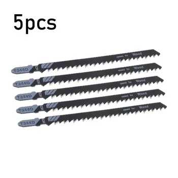 

2020 High Quality 5pcs/Kit Jigsaw Blade Cutting Tool For Wood Sheet Panels Extra Long 6T T344D Set