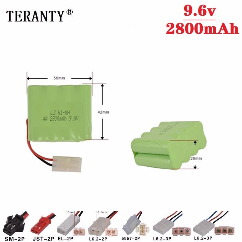 

( M Model ) 9.6v 2800mah NiMH Battery For Rc toy Car Tanks Trains Robot Boat Gun Ni-MH AA 2400mah 9.6v Rechargeable Battery 1Pcs