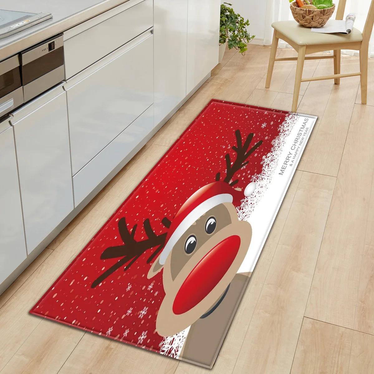 Веселый Рождественский коврик длинные Ванная комната коврики Кухня ковер нескользящий коврики для прихожей стирающийся микрофибровый Придверный коврик 3D ковер
