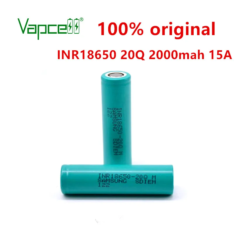Высокомощная Оригинальная 18650 INR18650 20Q 2000mah 15A 3 7 v литий ионная перезаряжаемая