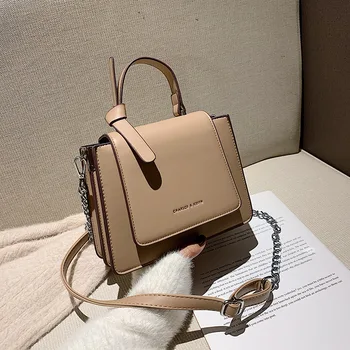 

Women's bag 2019 autumn and winter new Korean casual chain simple fashion retro personality shoulder slung small square bag