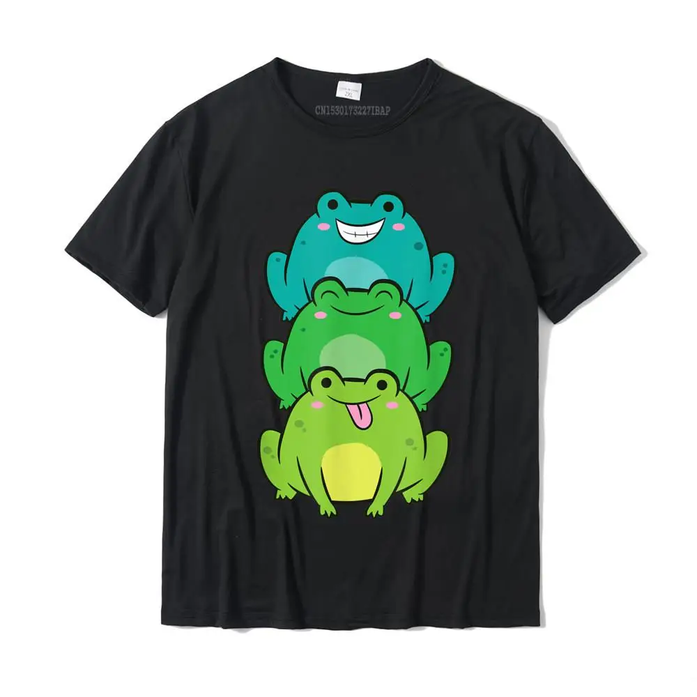 Cool Casual ostern Day Cotton Fabric O Neck Men Tops T Shirt Street Top T-shirts Coupons Short Sleeve T-shirts Cute Frogs Cartoon Frog Kawaii Frogs Love Frogs T-Shirt__MZ22863 black