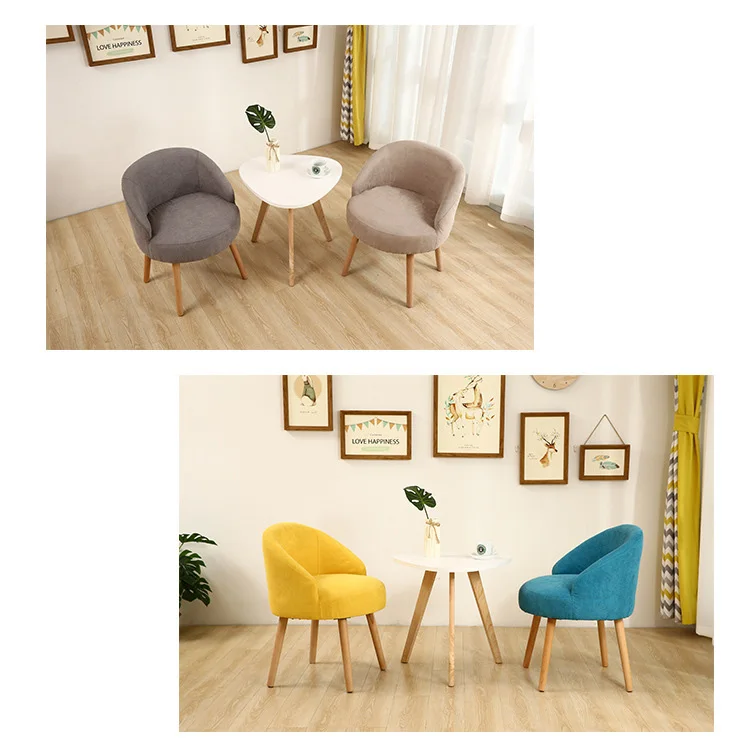Скандинавский тканевый ленивый диван, повседневная мебель для гостиной, мебель для дома из цельного дерева, обеденный стул, модный креативный индивидуальный стул
