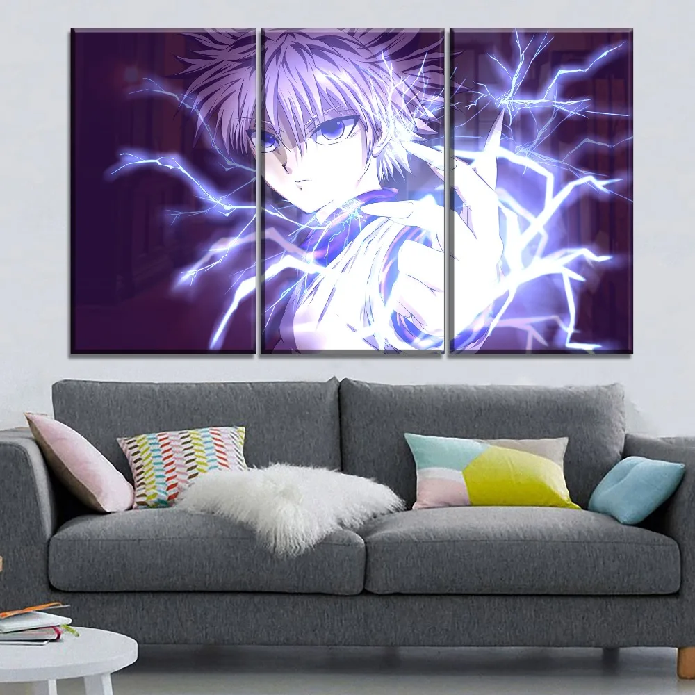 5pcs Posters Anime Hunter x Hunter Killua Zoldyck Poster Wall Art Decor Canvas HD Printed Paintings For Living Home Decoration (2)