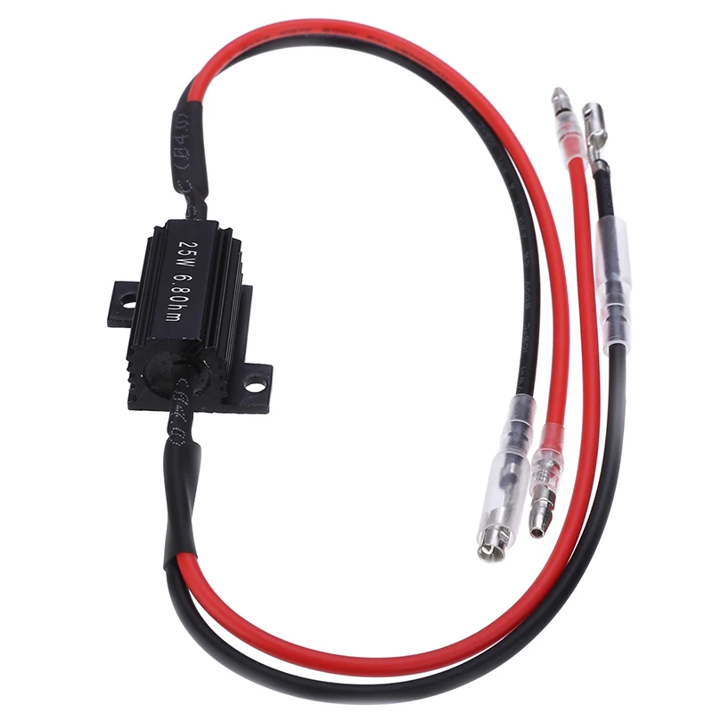 2PC Moto Resistance Power Resistor Load Decoding Resistor For LED Mini Turn Signal Flash No Flashing Repairing 25W 6.8Ohm