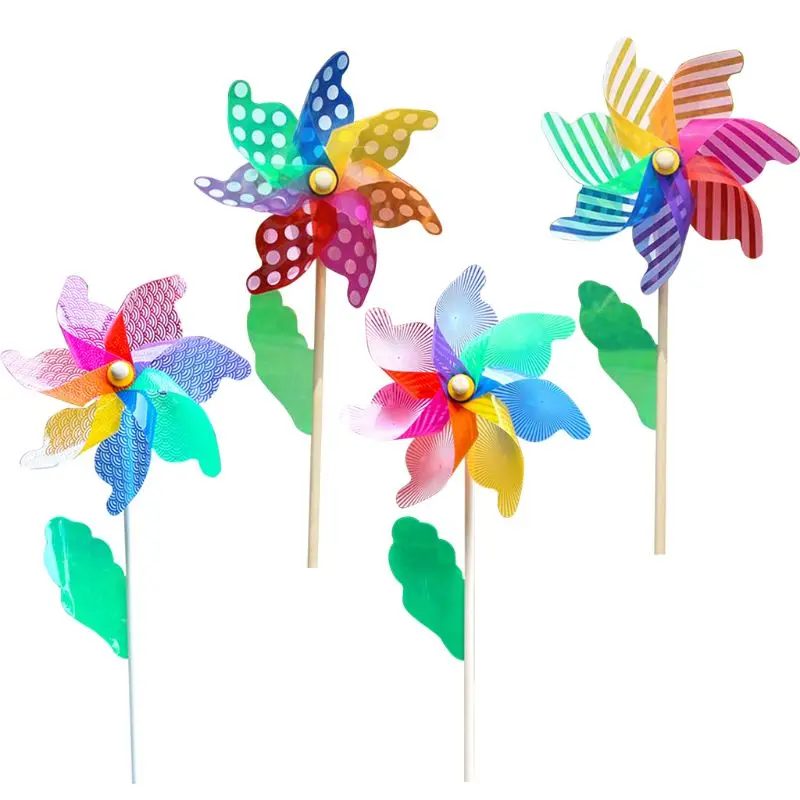 Colorful Windmills Wind Spinner Wheel Garden Yard Lawn Camping Decor Outdoor Toy 