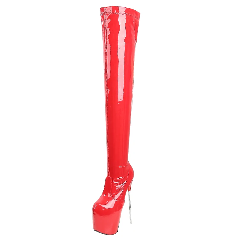 Sexy Ultra 19cm High Heels Thigh High Boots Women Shoes Platform Stretch Over-the-knee Boots Ladies Nightclub Fetish Boots Shoes 1