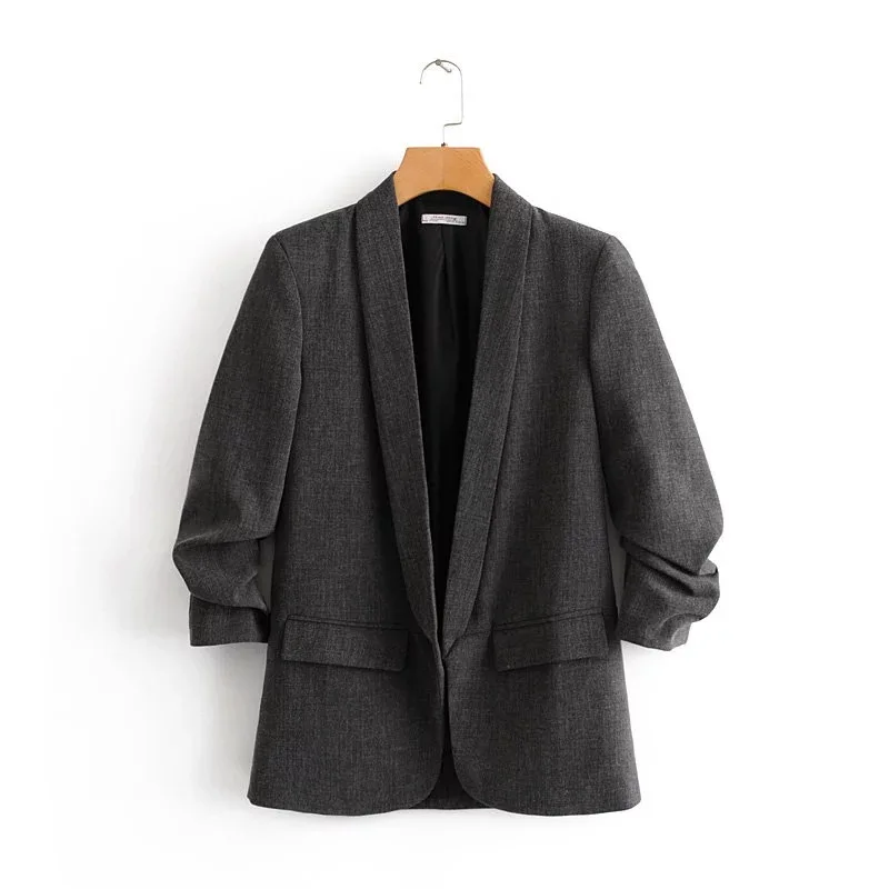 

C6899-27388 WOMEN'S Dress New Products-Roll Sleeve Casual Suit Jacket
