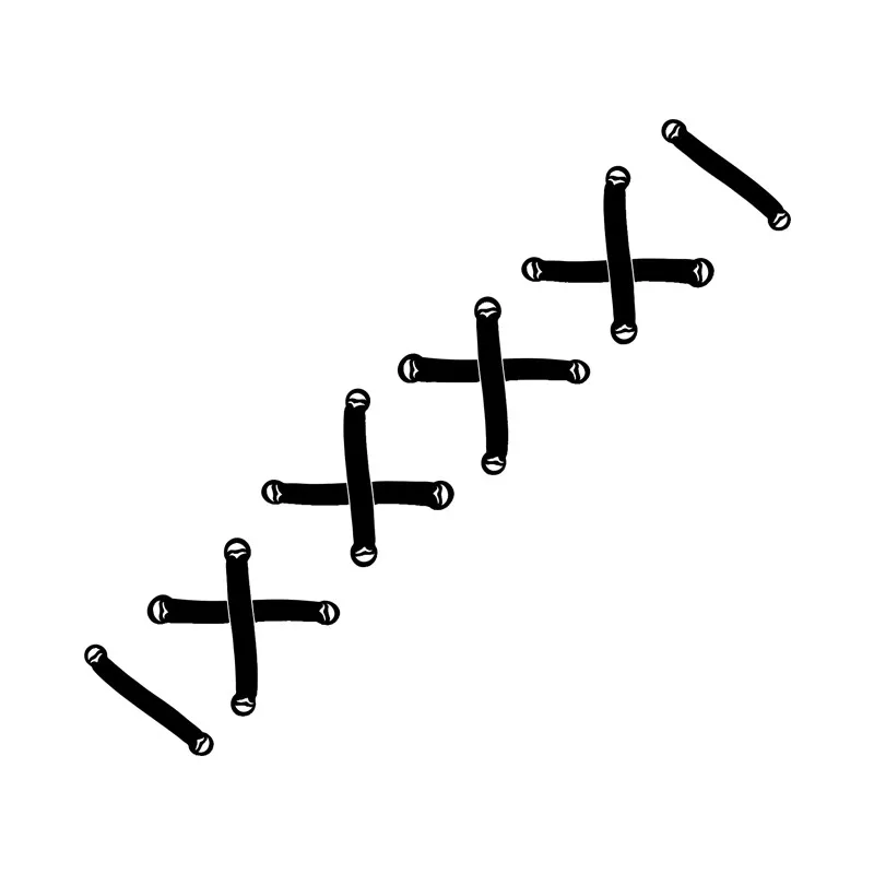 

Hot Interesting Car Sticker Zip Tie Stitches Laces Motorcycle Decals KK Decal Vinyl Bumper Accessories PVC 18cm*4cm