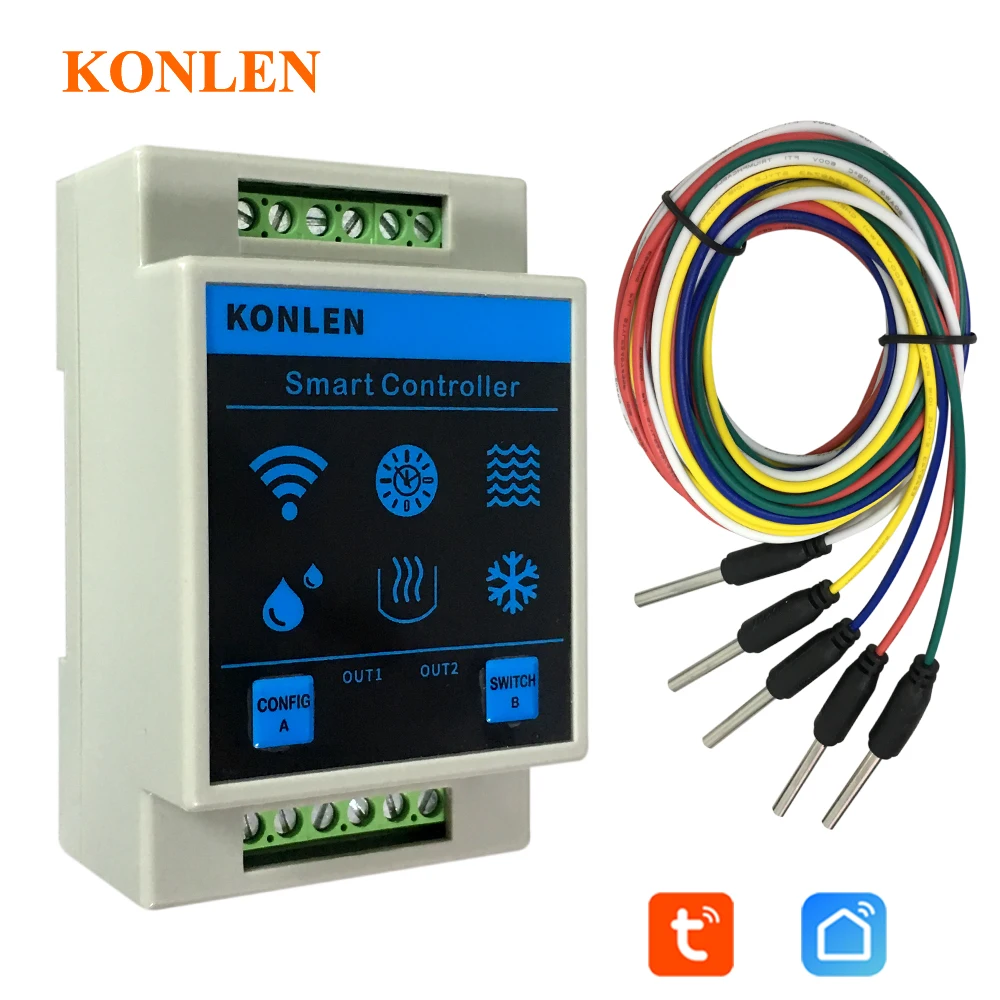 Tuya WIFI Water Level Sensor Controller Auto Control Water Pump Relay Switch Leakage Detector Overflow Flood Alarm Smart Life smart switch wifi switch smart wifi switch wireless switch water flood sensor