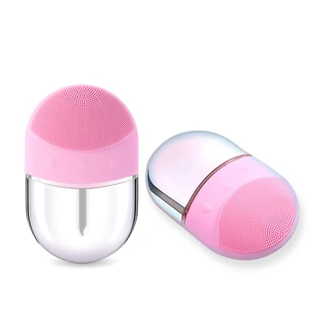 

Facial Cleaning Rechargeable Electric Silicone Facial Cleanser Brush Silicone Facial Cleansing Brush Sonic Face Cleanser