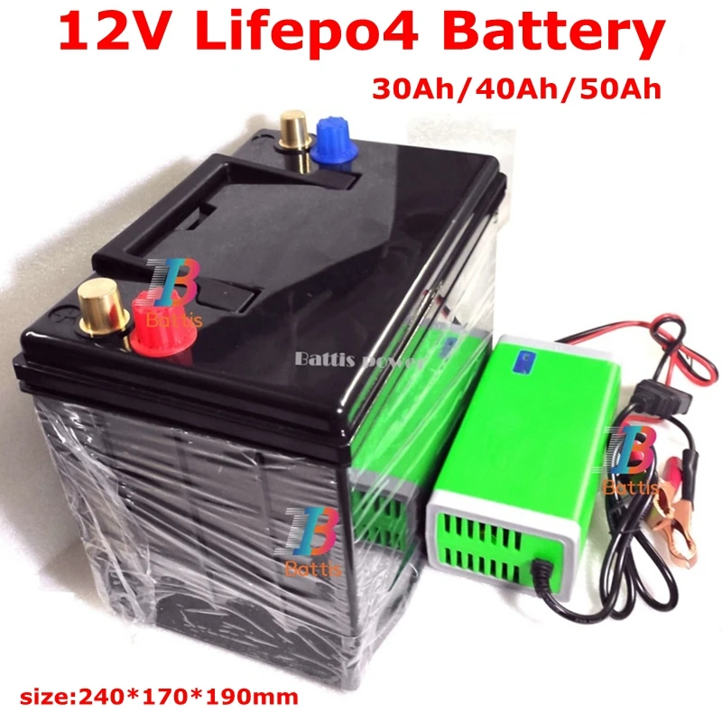 Lifepo4 12v 30Ah 40Ah 50Ah литиевая батарея пакет использовать для автомобиля фара