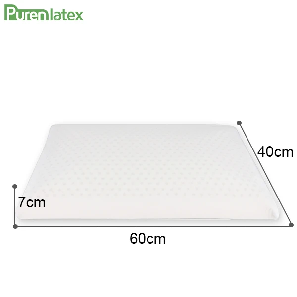Фиолетовый Латекс 60*40*7 Таиланд натуральный ортопедический латекс подушка шеи позвоночника защиты шейных позвонков забота о здоровье Массажная подушка - Цвет: White