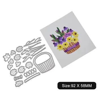 

Flower Basket Cutting Dies for Card Making New Metal Die Cuts Metal Dies Stencils for DIY Scrapbooking Scrapbook Embossing