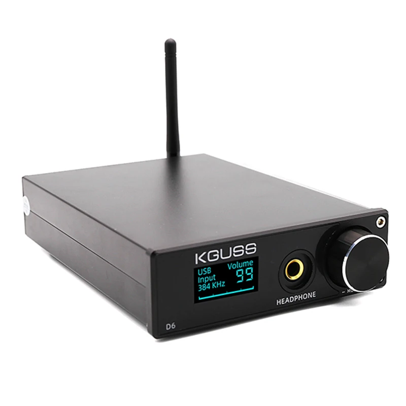 KGUSS D6 2020 New USB DAC XMOS ES9018K2M audio decoder DSD Bluetooth CSR8675 5 0 APT X headphone amplifier