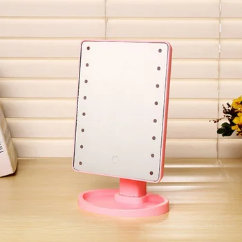 

Makeup Mirror Light 360° Adjustable Touch Screen Lighted Makeup Mirror 16 LED Lighted Makeup Mirror Storage Tray HD Cosmetic Mir