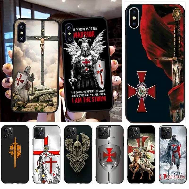 Мягкий черный ТПУ чехол для телефона PENGHUWAN Knight Templar iPhone 11 pro XS MAX 8 7 6 6S Plus X 5S SE XR |