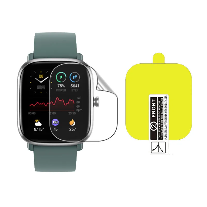 5pcs Soft TPU Clear Protective Film For Amazfit GTS 1/2/2e GTS2e GTS2 Mini Watch Screen Protector Cover Smartwatch Protection |