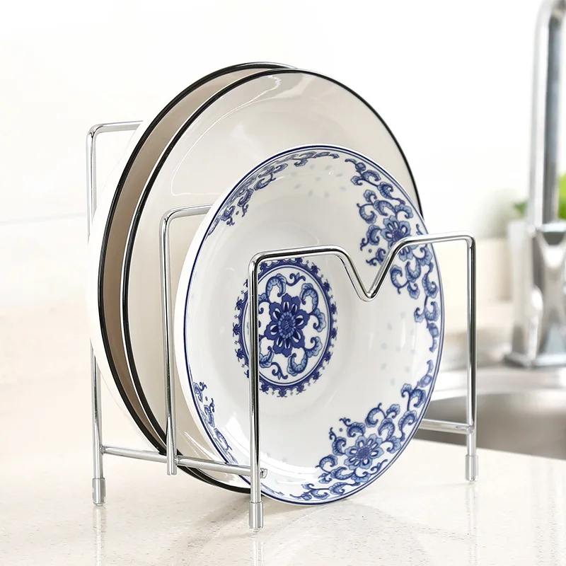 

Multifunctional Stainless Steel Pot Rack Kitchen Board Lid Pot Pan Storage Shelf Drain Tableware Shelves Cooking Tools Holder
