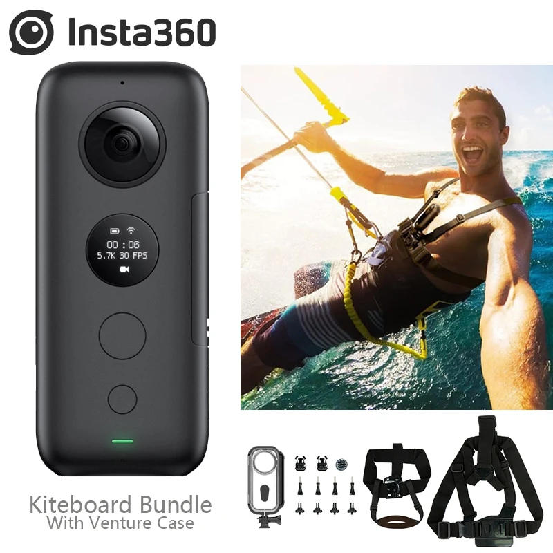 Insta360 ONE X 18MP 5,7 K фото экшн-камера с поддержкой Wi-Fi kiteboard, чехол для Гидроцикла