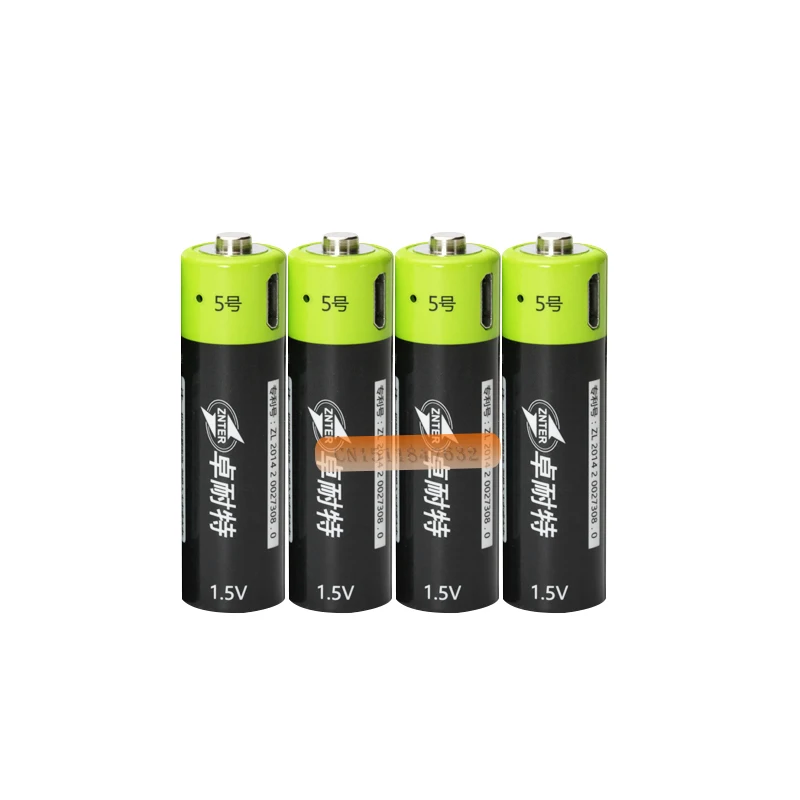 4 шт./лот znter аккумуляторной батареи 1.5 В AA 1250awh USB Перезаряжаемые литиевая батарея + 1USB кабель флэш-игрушка мышь батареи