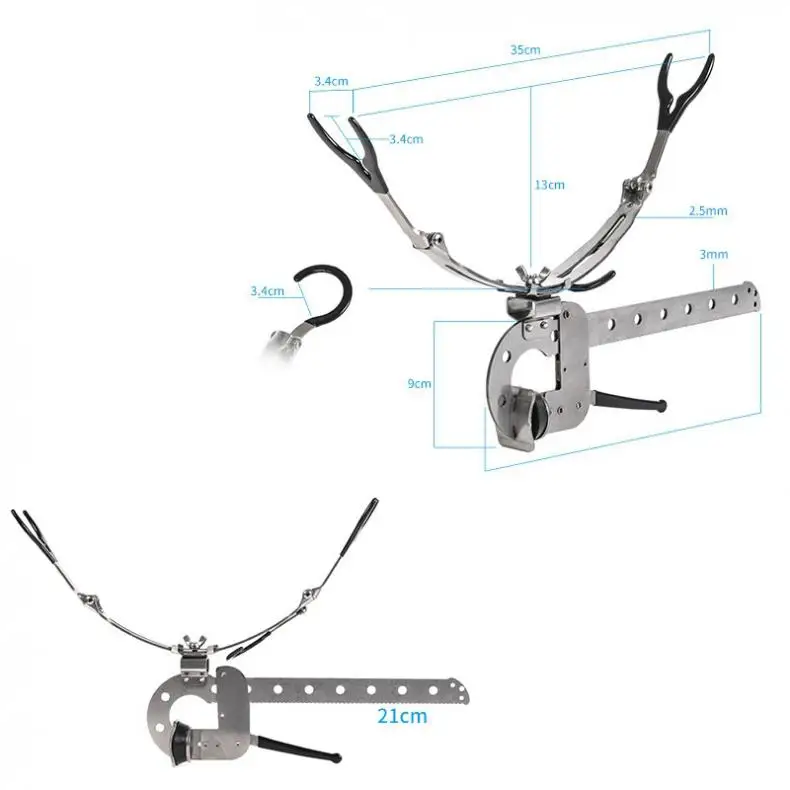 Stainless Steel Foldable Fishing Rod Stand Claw Shape Clamp Holder for Ice Raft Telescopic Hand Rod Bridge Fishing Hot Sale
