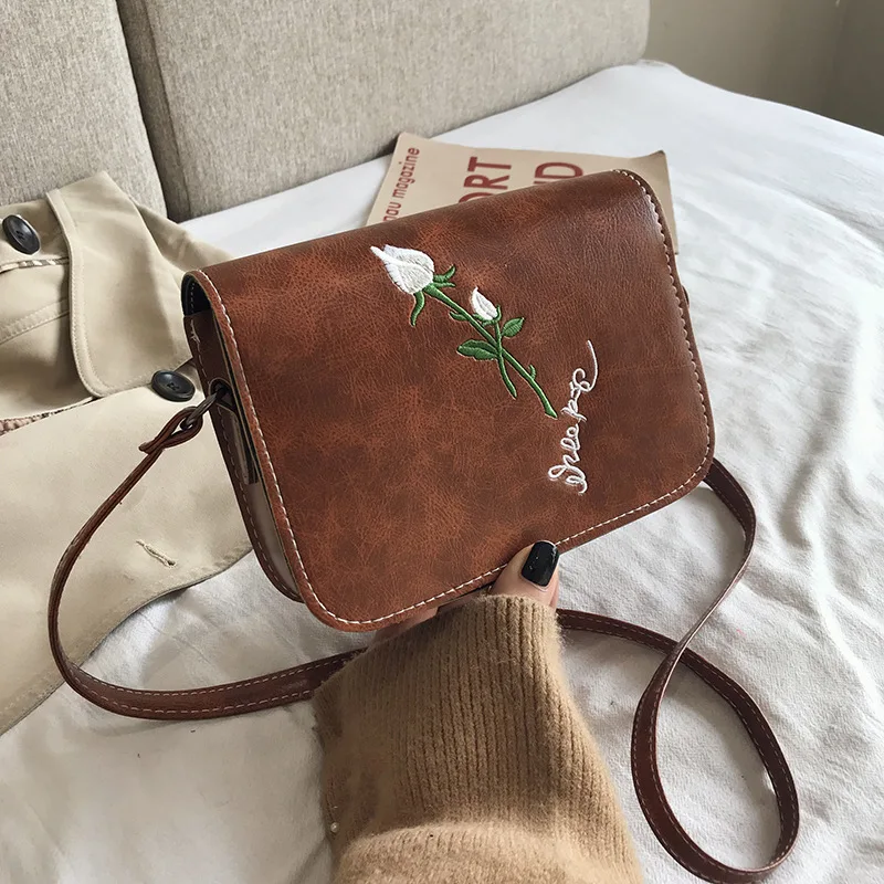 

Super Fire Bag Women's MORI Series 2020 New Style Retro Versatile Crossbody/shoulder Bag Simple Embroidery Square Sling Bag