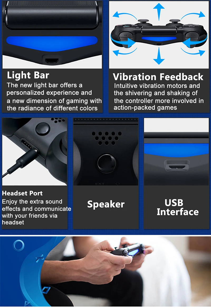 Wireless Bluetooth Controller For SONY PS4 Gamepad For Play Station 4 Joystick For Sony Playstation 4 PC For Dualshock Controle
