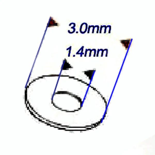 3.0x1.4mm 10000 шт 3,0x1,4 мм 2,5x1,2 мм очки шайбы металлические плоские очки аксессуары - Цвет: 3.0x1.4mm