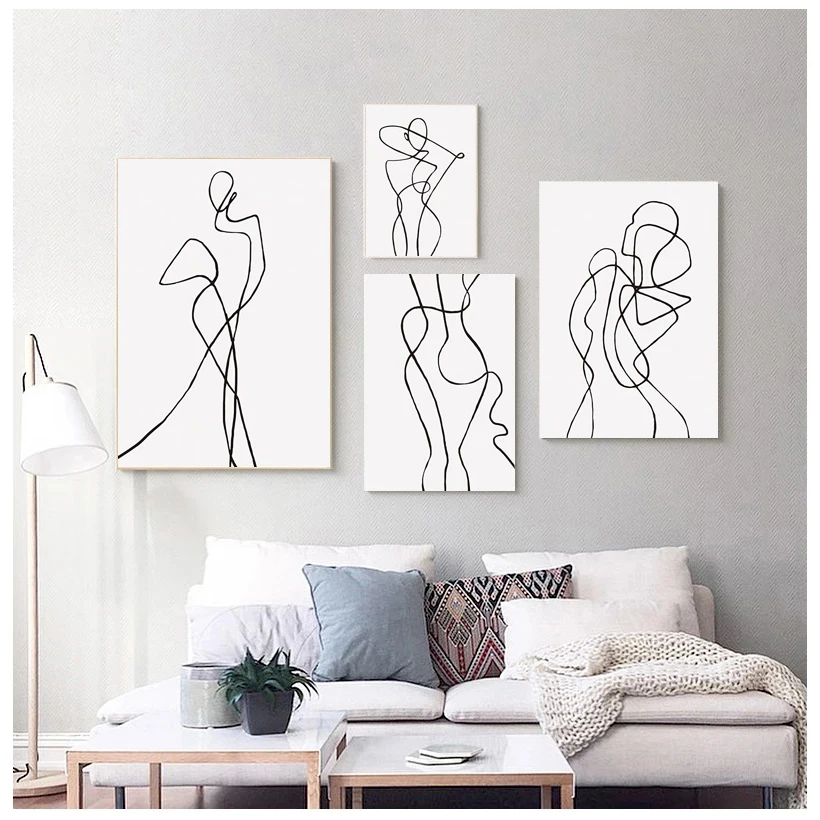 Abstract Body Line Canvas Poster Sexy Woman Decoration E Wall Art Picture Print Painting Minimalista Scandinavo Home Decor