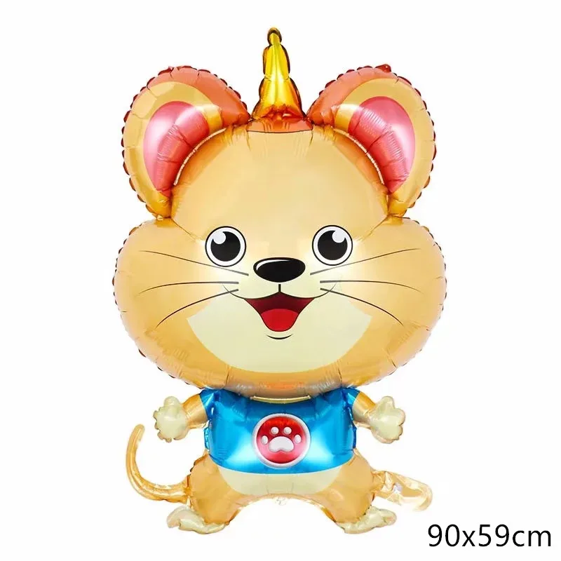 Воздушные шары из алюминиевой фольги Bailey mouse с днем рождения, вечерние украшения, воздушные шары из - Цвет: as picture