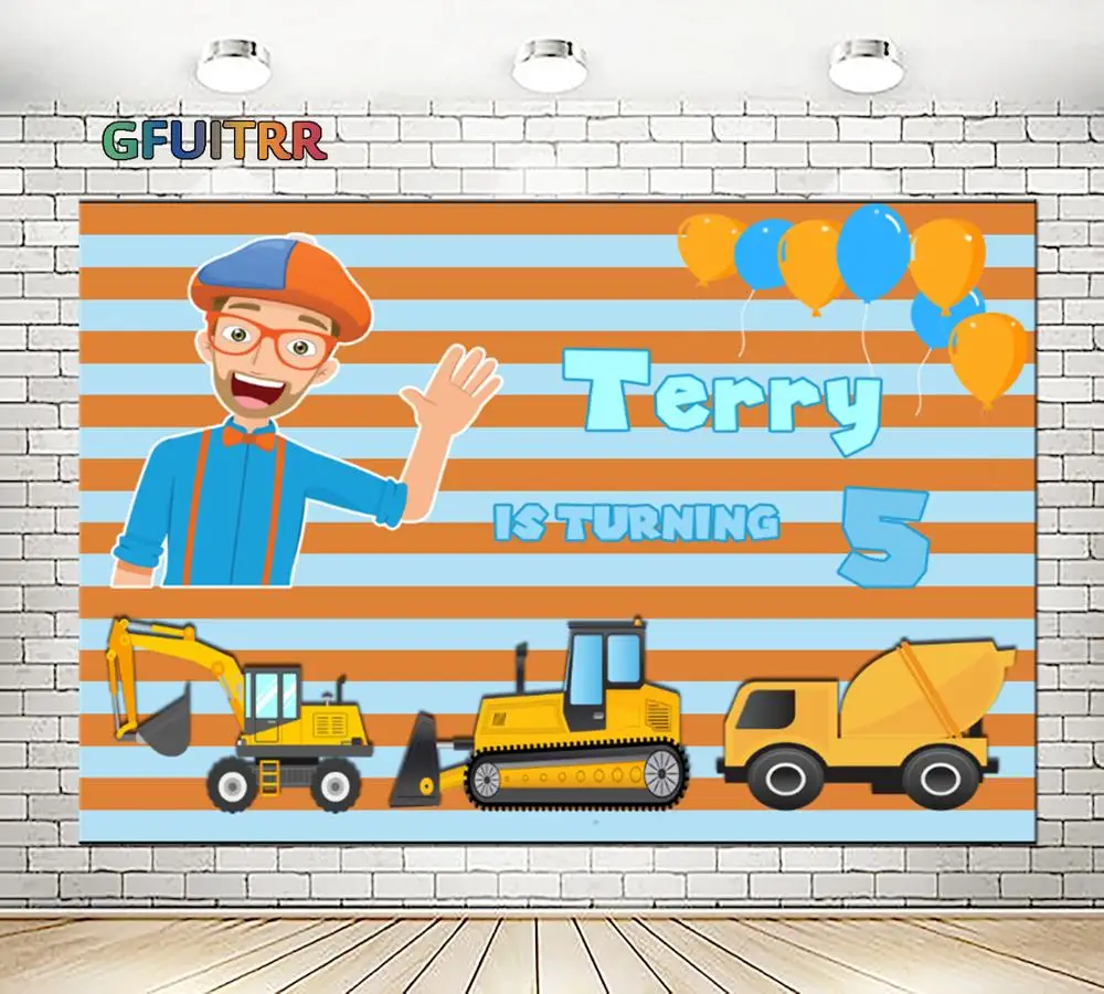 Youtube Blippi фон для фотосъемки с изображением душа ребенка мальчик 1st на день